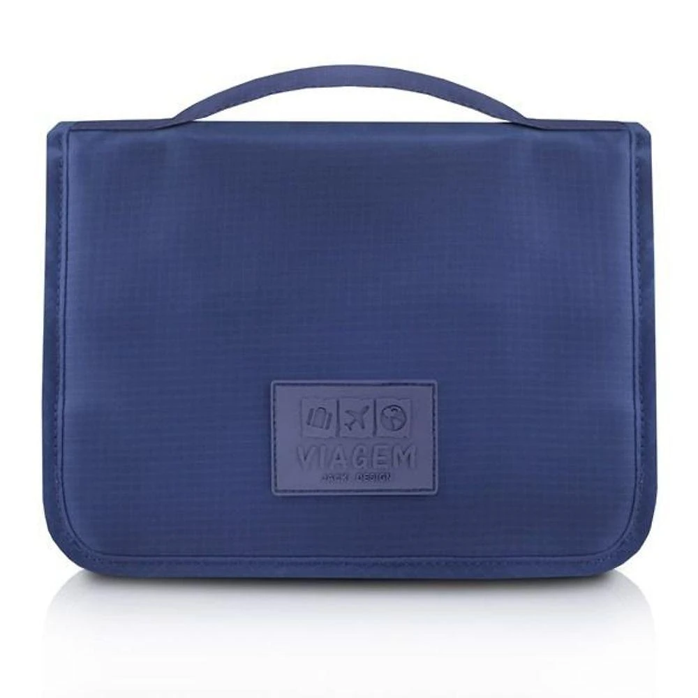 Necessaire Com Gancho Para Viagem Estampa Lisa Jacki Design Azul