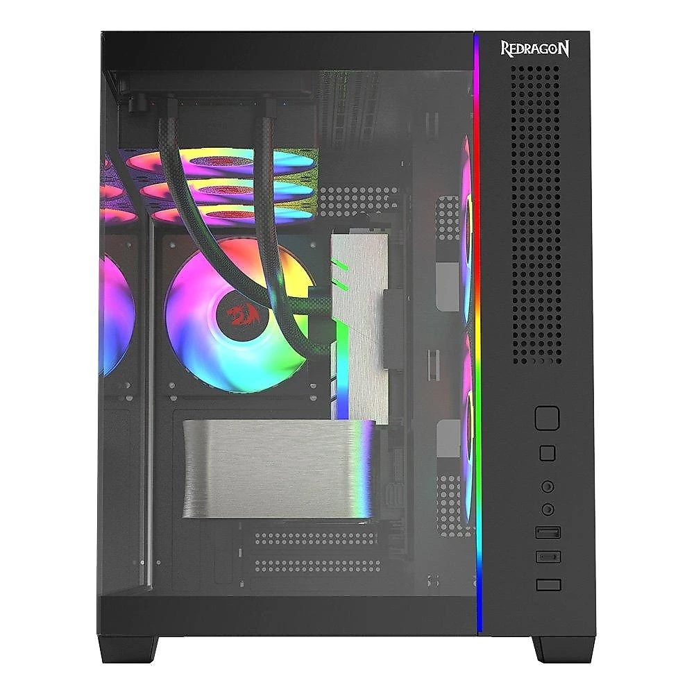 Gabinete Gamer Redragon Wideload, RGB, Mini Tower, Micro ATX, Preto - CA-611B