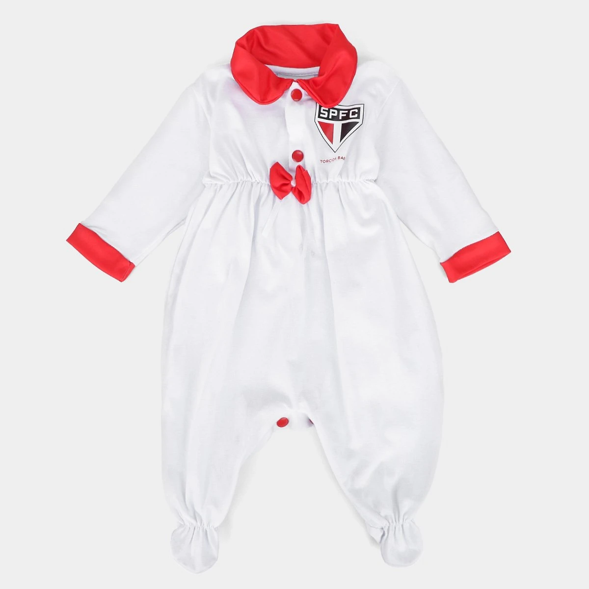 Miniatura Saída de Maternidade Infantil São Paulo Menina Vermelho+Branco