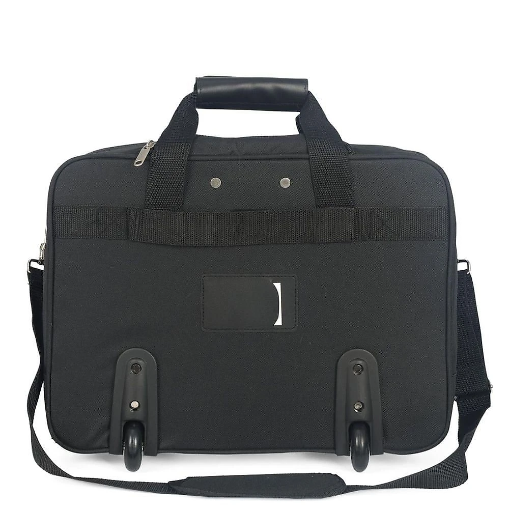 Pasta Piloto Notebook 18 30L Poliester Rodinhas e Compartimento Acolchoado Ziper Noronha Preto Polo