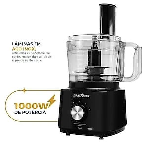 Multiprocessador de Alimentos Britânia Turbo 5 em 1 BMP900P 1000W Preto 110V 110V