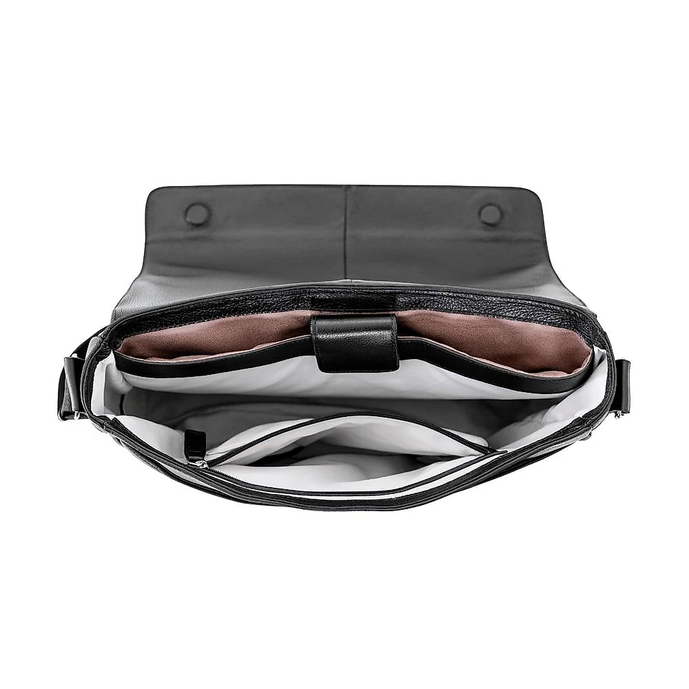 Bolsa Transversal iPlace, Pampas, Couro Preto   Bolsa Transversal Originais iPlace, Pampas, Couro Preto