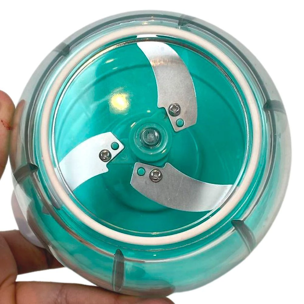 Mini Processador Manual Alimentos Triturador 3 Laminas Corta Legumes Alho Pimenta 300ml Verde