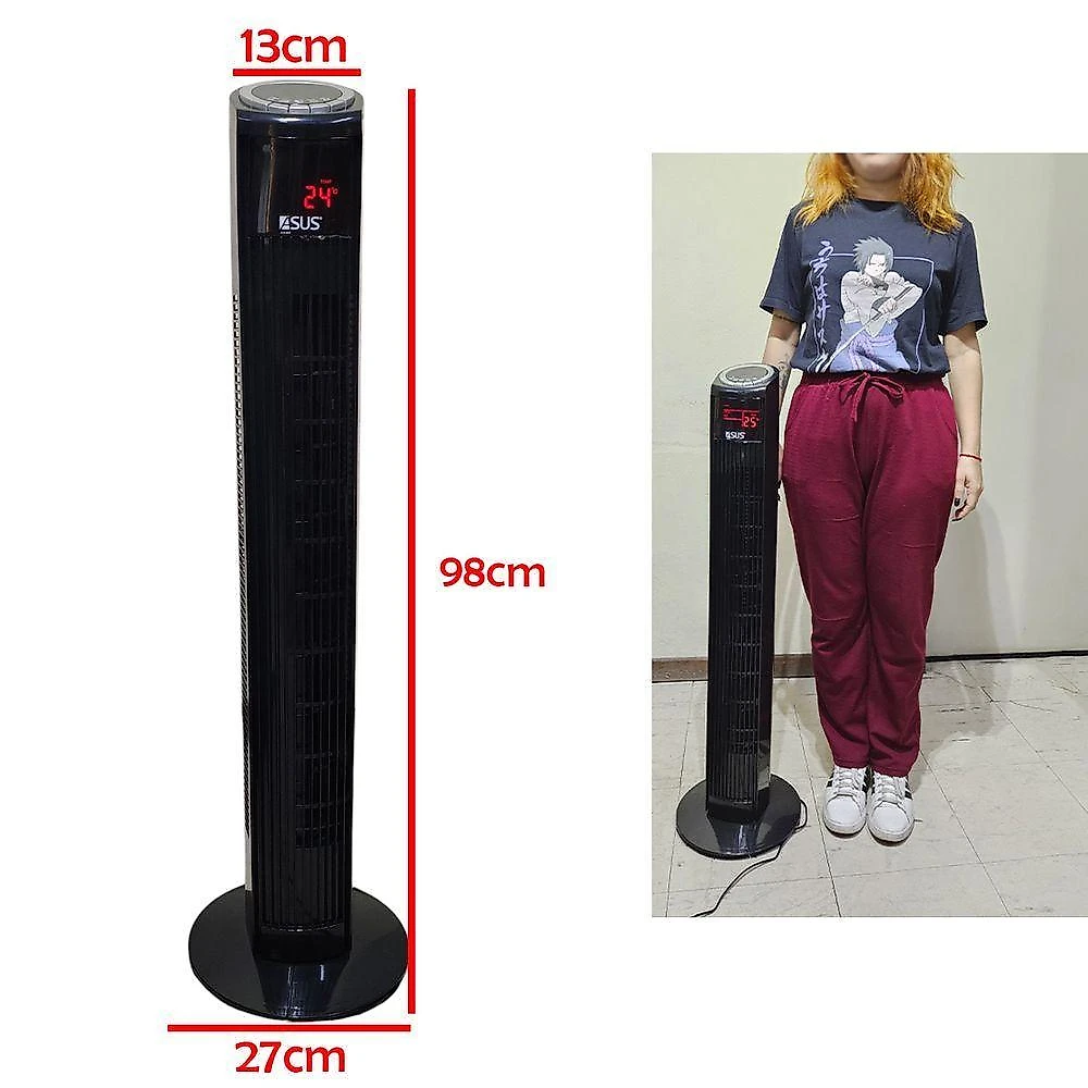 Ventilador Torre Leva Pra Casa 70W 3 Pás 3 Velocidades VTR-01 Preto 110V