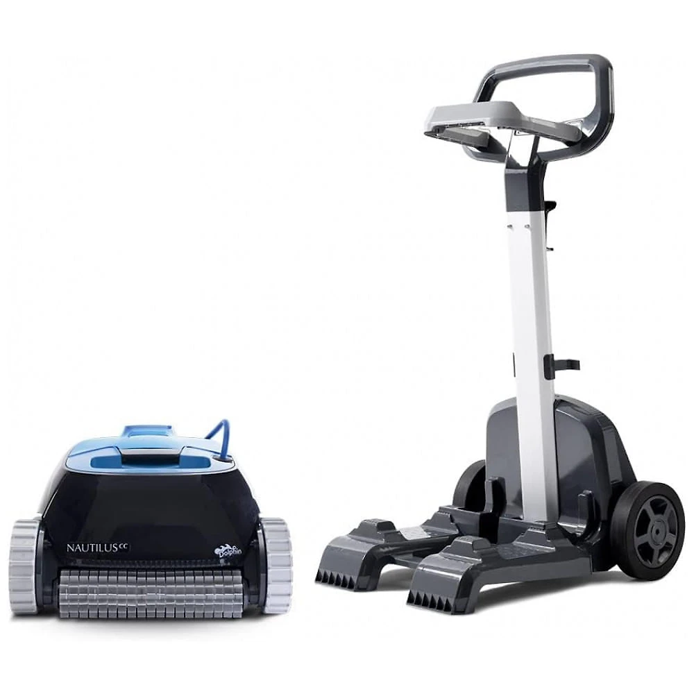 Robô Aspirador para Piscinas Dolphin Nautilus CC, Preto, Escova Ativa, Navegação Inteligente, Cesto de Filtro Top-Load, Modelo 2025, Voltagem 110V﻿