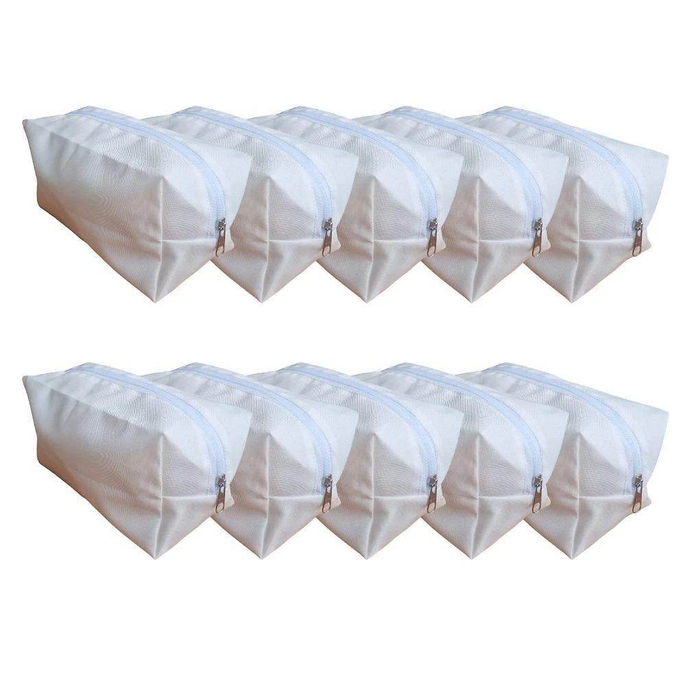 Kit 10 Necessaire Branca Nylon300 Ideal Sublimação Branco