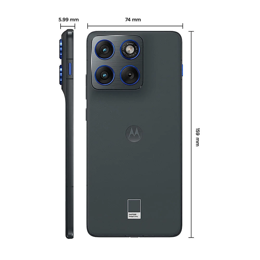 Smartphone Motorola Edge 70 5G 256GB 24GB (8GB RAM + 16GB RAM Boost) Ultrafino 3 Câmeras 50MP Tela 1.5K Gadget Gray