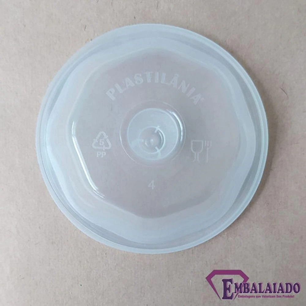 Forma para Mini Pudim em Plástico Polipropileno 80ML 100 Unidades Transparente Higipack