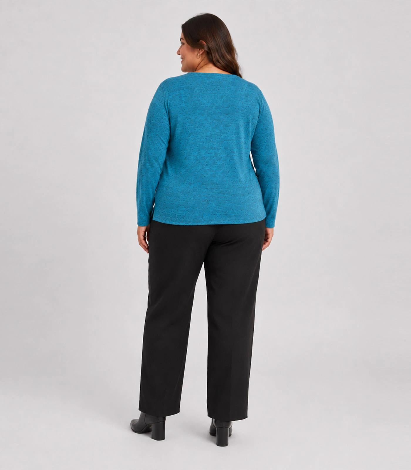 Miniatura Blusa Feminina Plus Infinita Cor Azul Plus G1