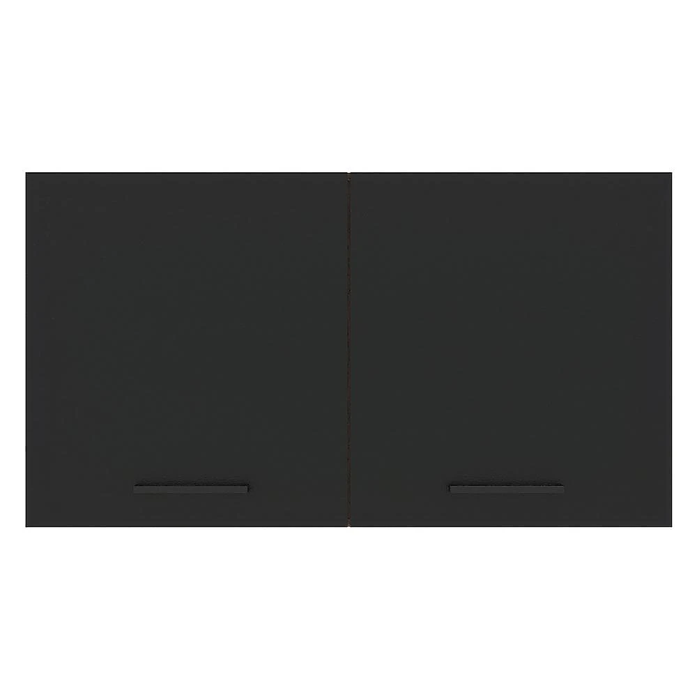 Armário Aéreo Multiuso 120cm 2 Portas Rustic/Preto Agata Madesa Rustic/Preto