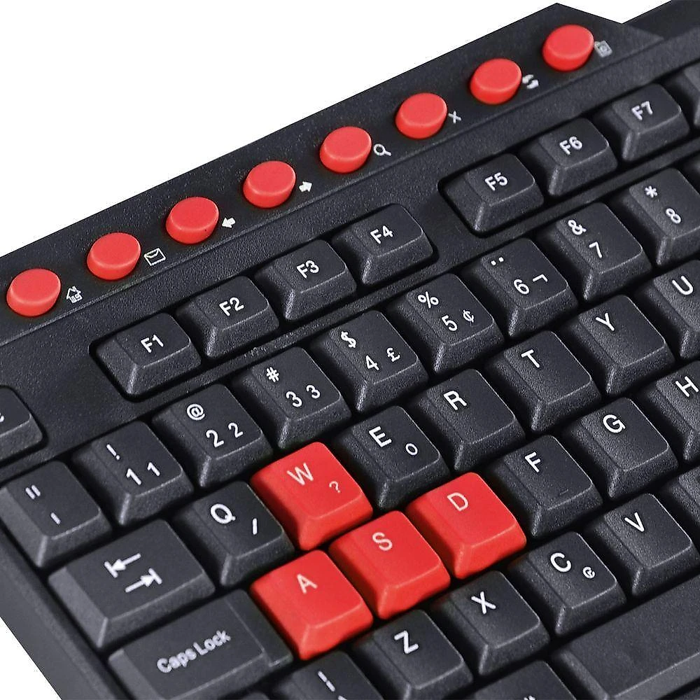 Teclado Usb Gamer Vx Gaming Dragon V2 Abnt2 1.8M Preto Com Vermelho - Gt100