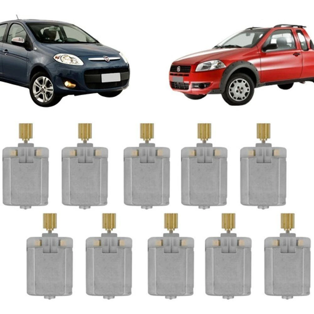 Kit 10 Micro Motores para Trava de Fechadura Elétrica Modelo F103 Chevrolet Vectra Astra Meriva
