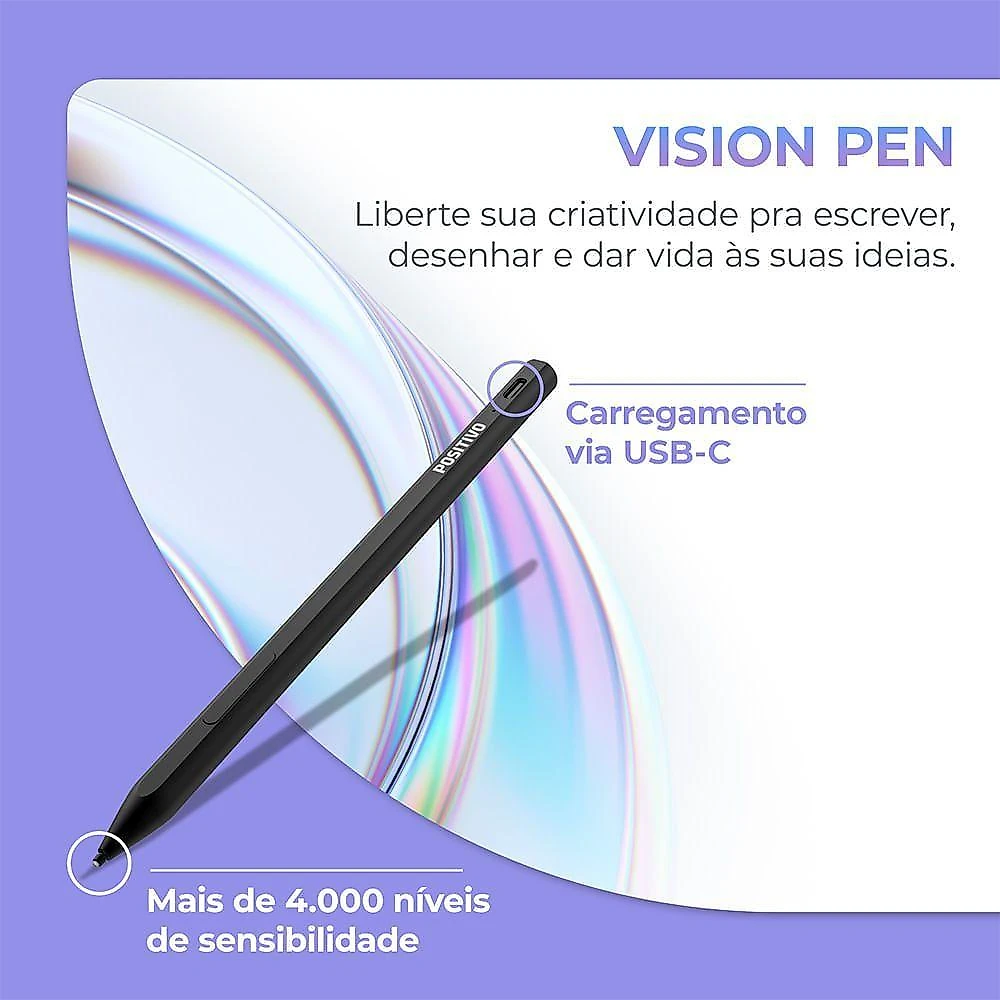 Tablet Positivo Vision TAB 11 Com Capa E Caneta 4GB RAM 128GB 4G Tela 11” Full HD Octa-core Preto