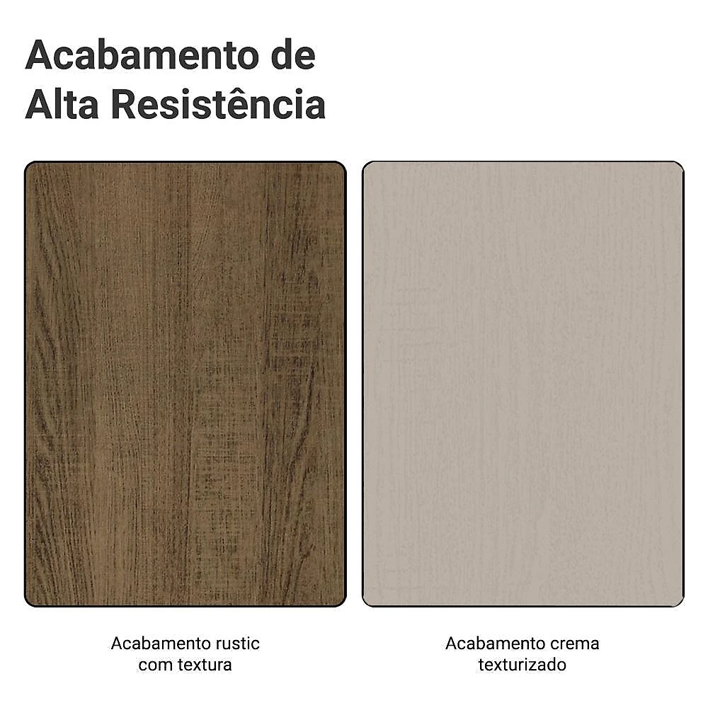 Armário de cozinha compacta 235cm rustic/crema gourmet madesa xc03