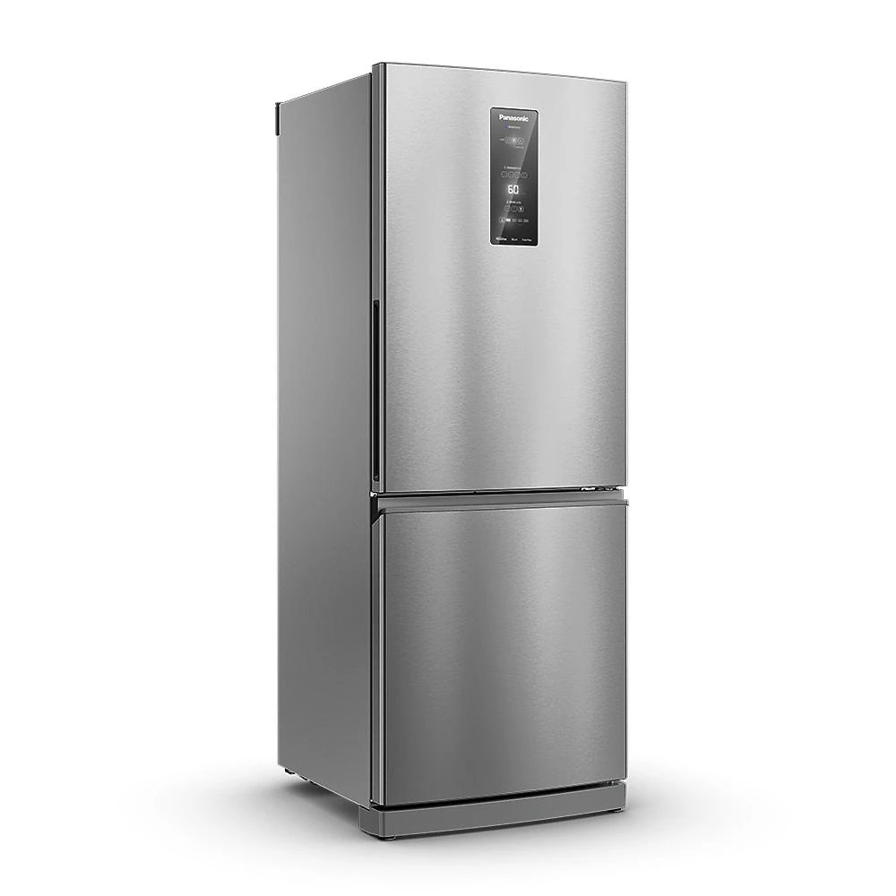 Geladeira panasonic bb64pv 475l frost free inverter bivolt aço escovado