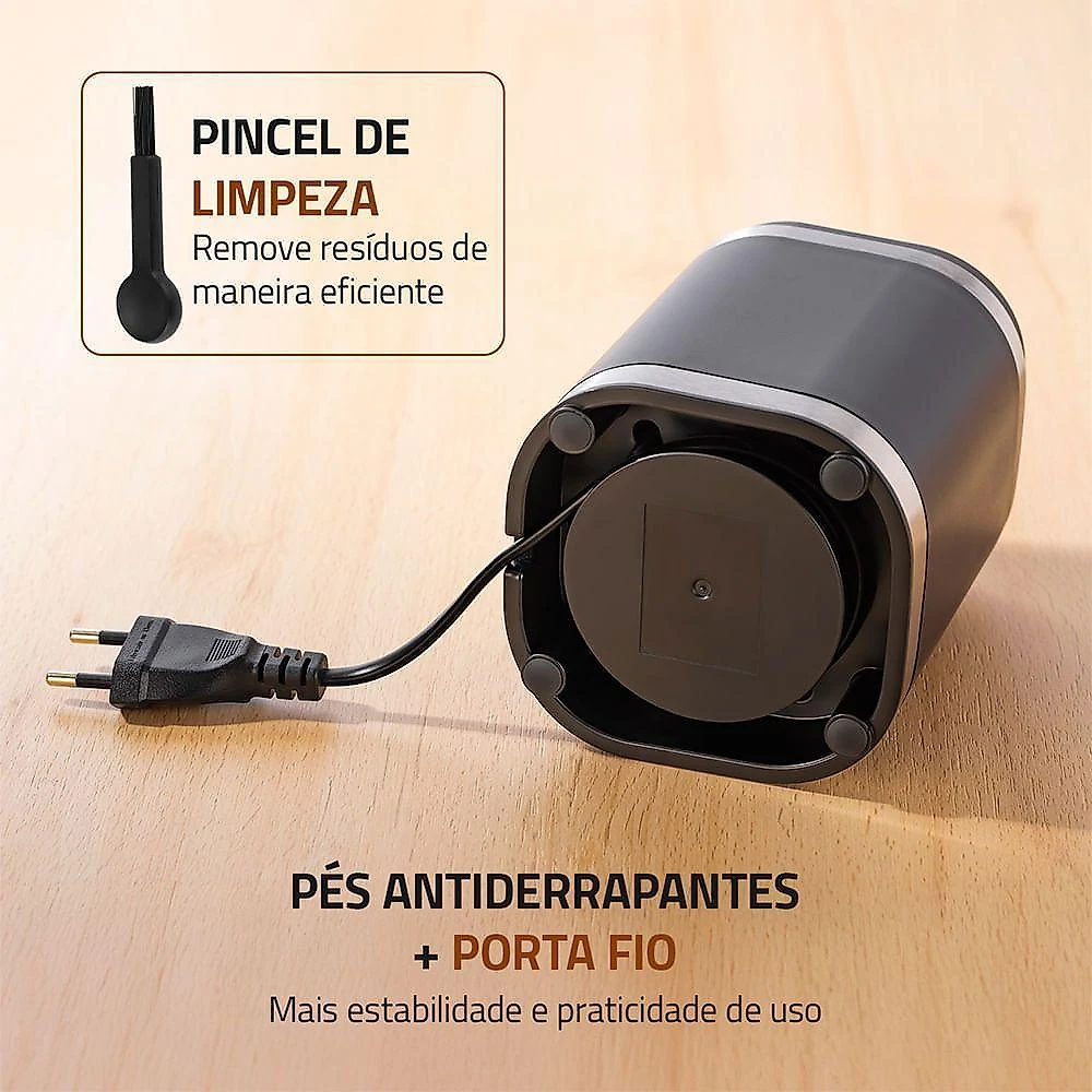 Moedor de café mondial dolce arome 180w preto 110v