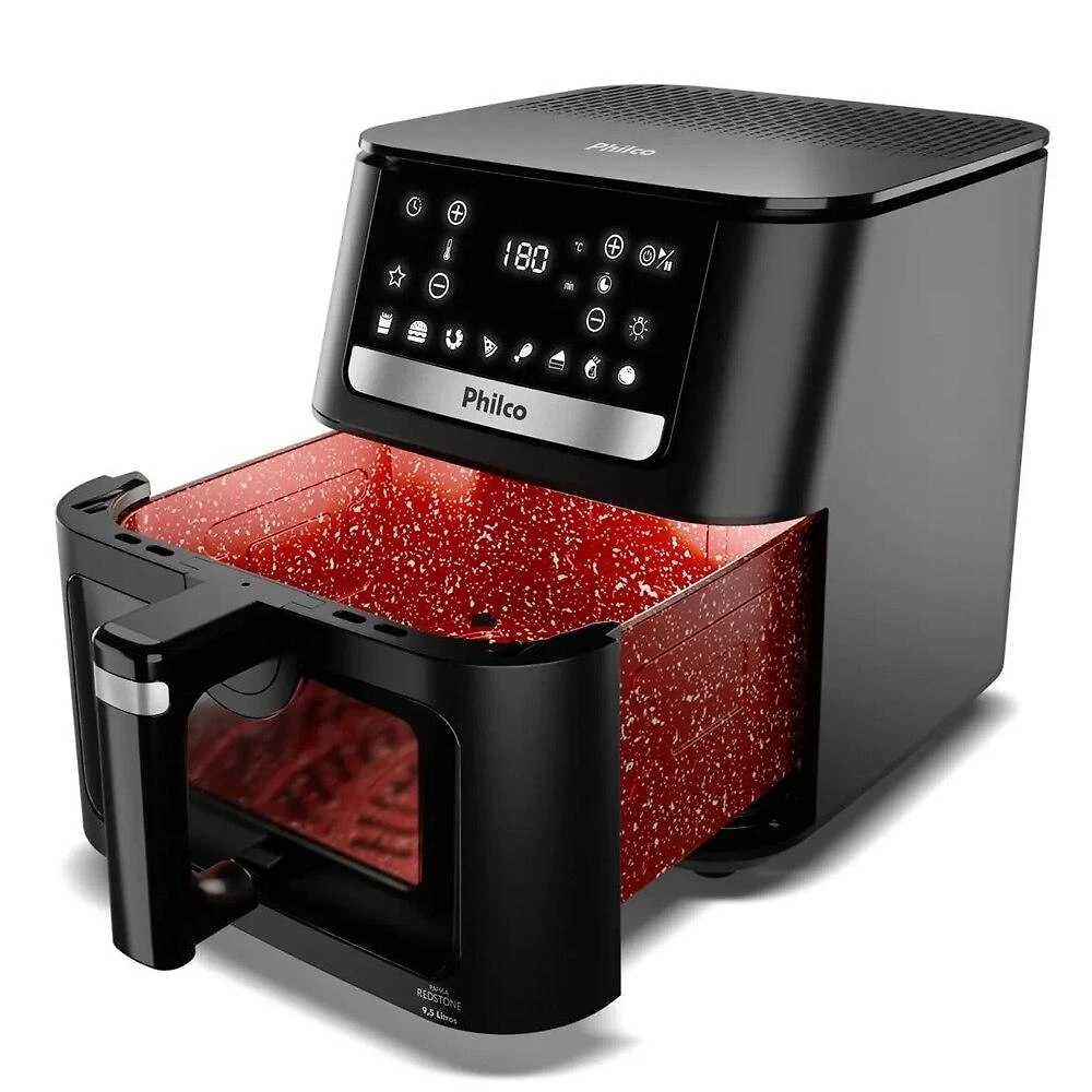 Air Fryer Philco 9,5 Litros Visor Glass Redstone PAF95A - 220V