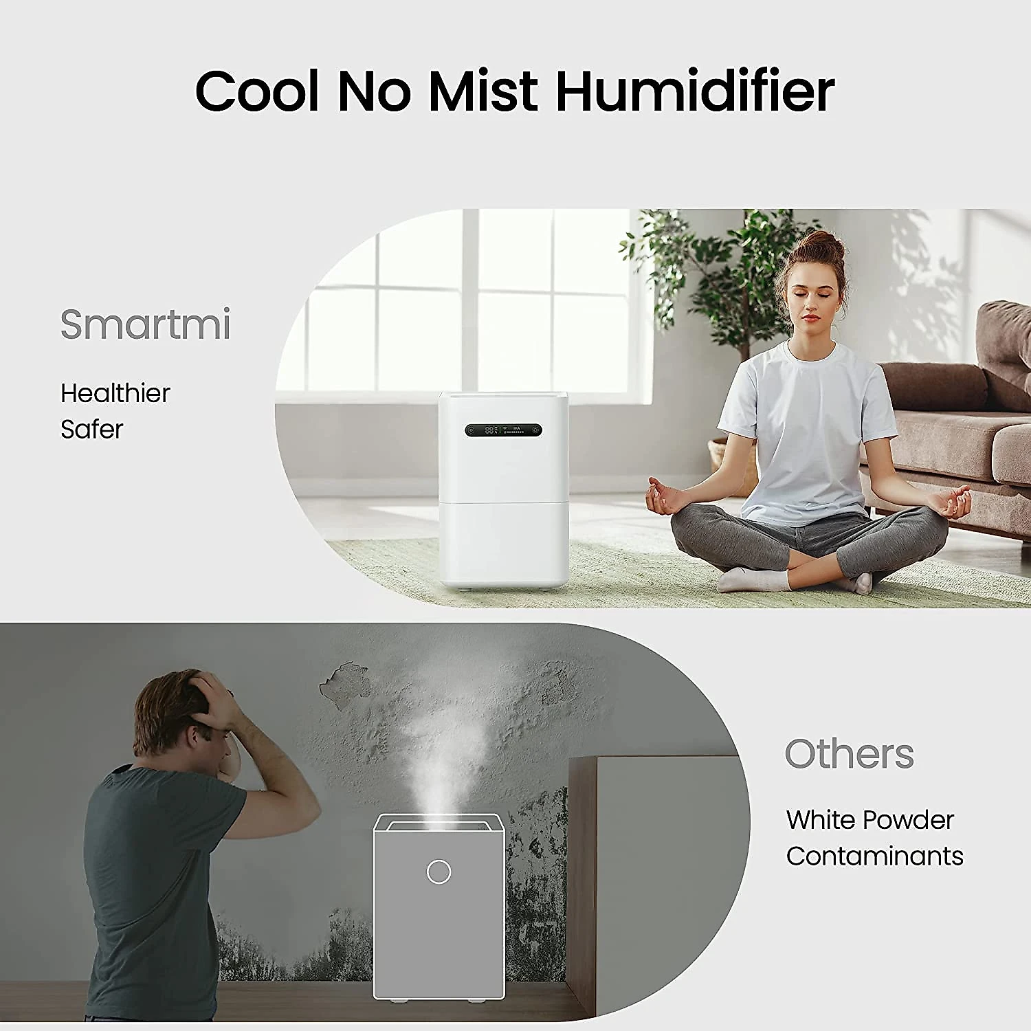 smartmi Umidificador Ultrassônico Portátil 4L com A romaterapia até 24H 110V Branco