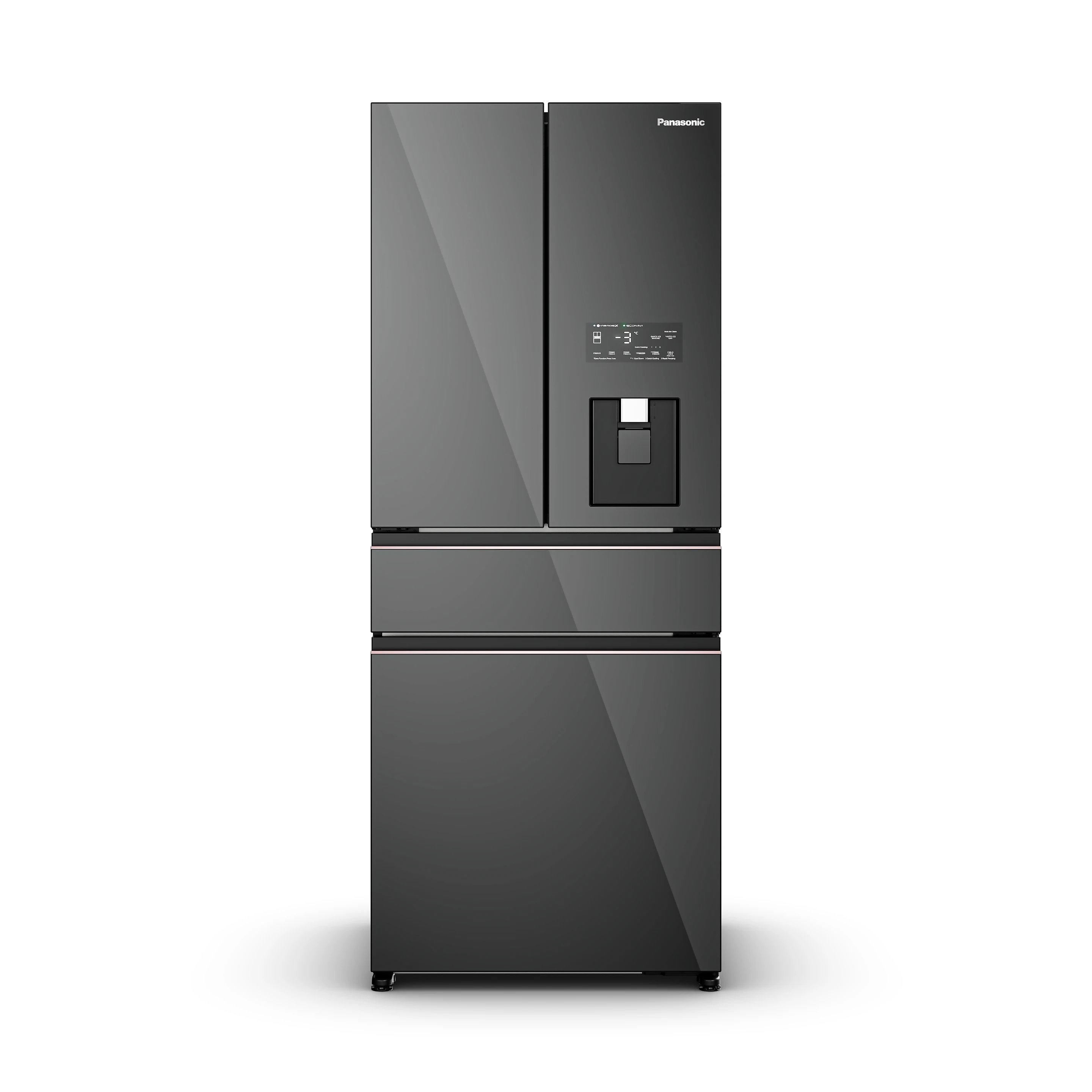 Geladeira Panasonic DB69 Prime+ edition UniqGlass French Door Frost Free 540L Inverter A - NR-DB69GVWB