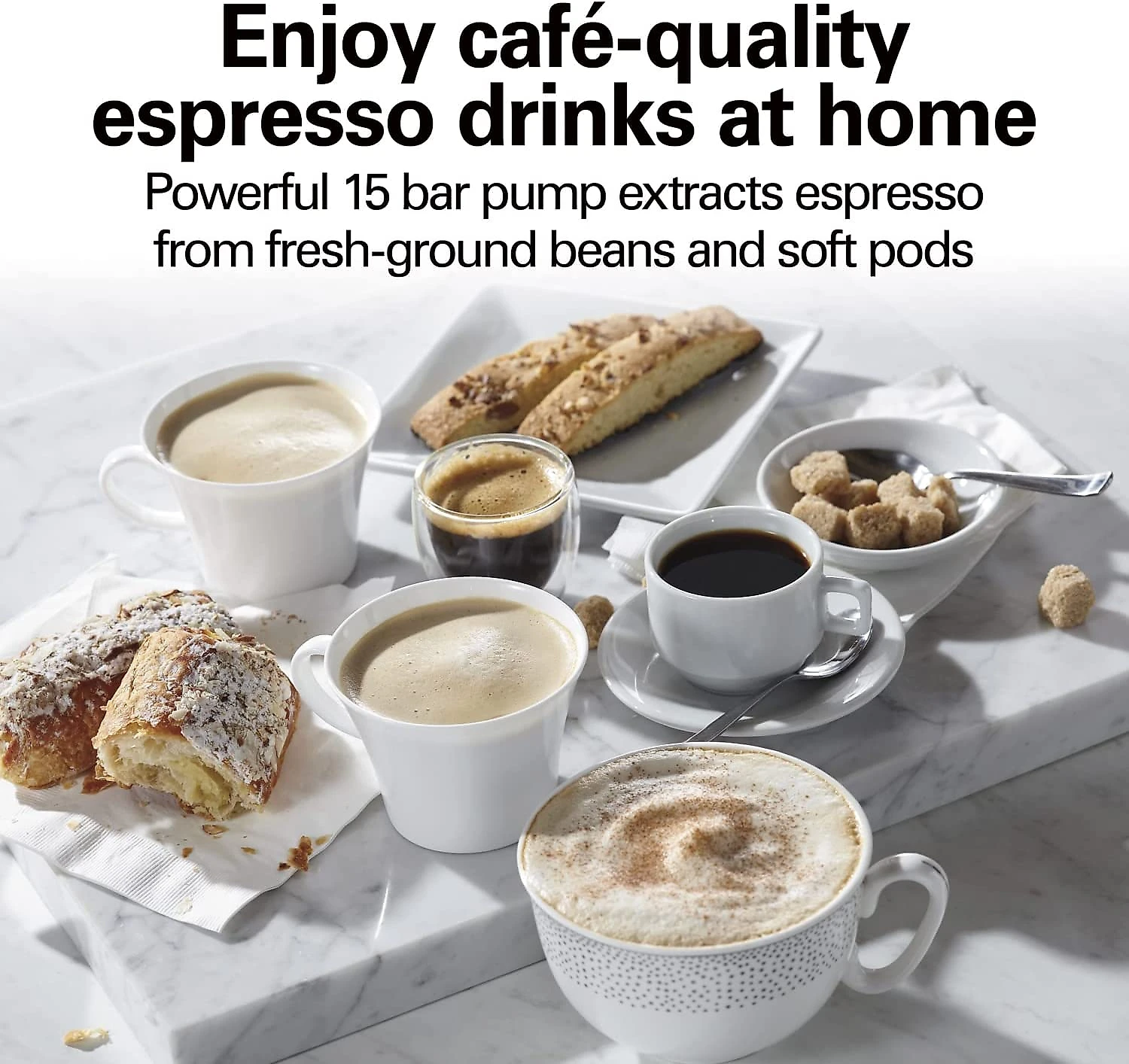 Hamilton Beach Máquina de Café Expresso Reservatório 18L 15 Ba r de Pressão 110V Preta