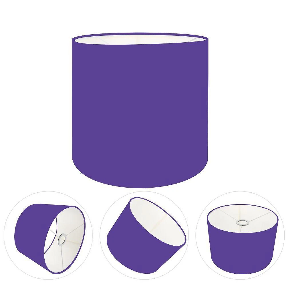 Cúpula Abajur E Luminária Cilíndrica Vivare Cp-7007 ø20x22cm - Bocal Nacional Roxo
