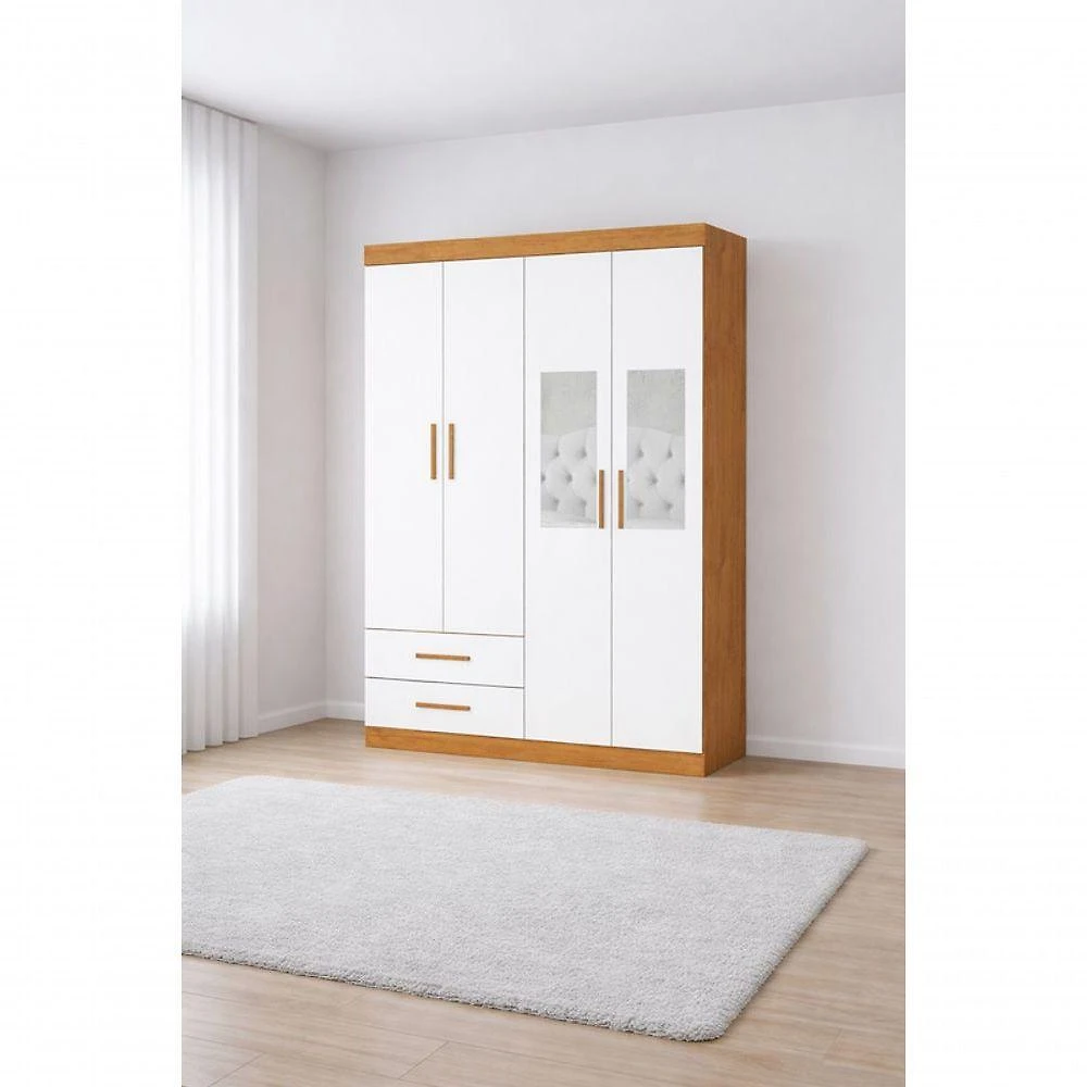 Guarda Roupa 4 Portas 2 Espelhos Centrais Allure -grand Line