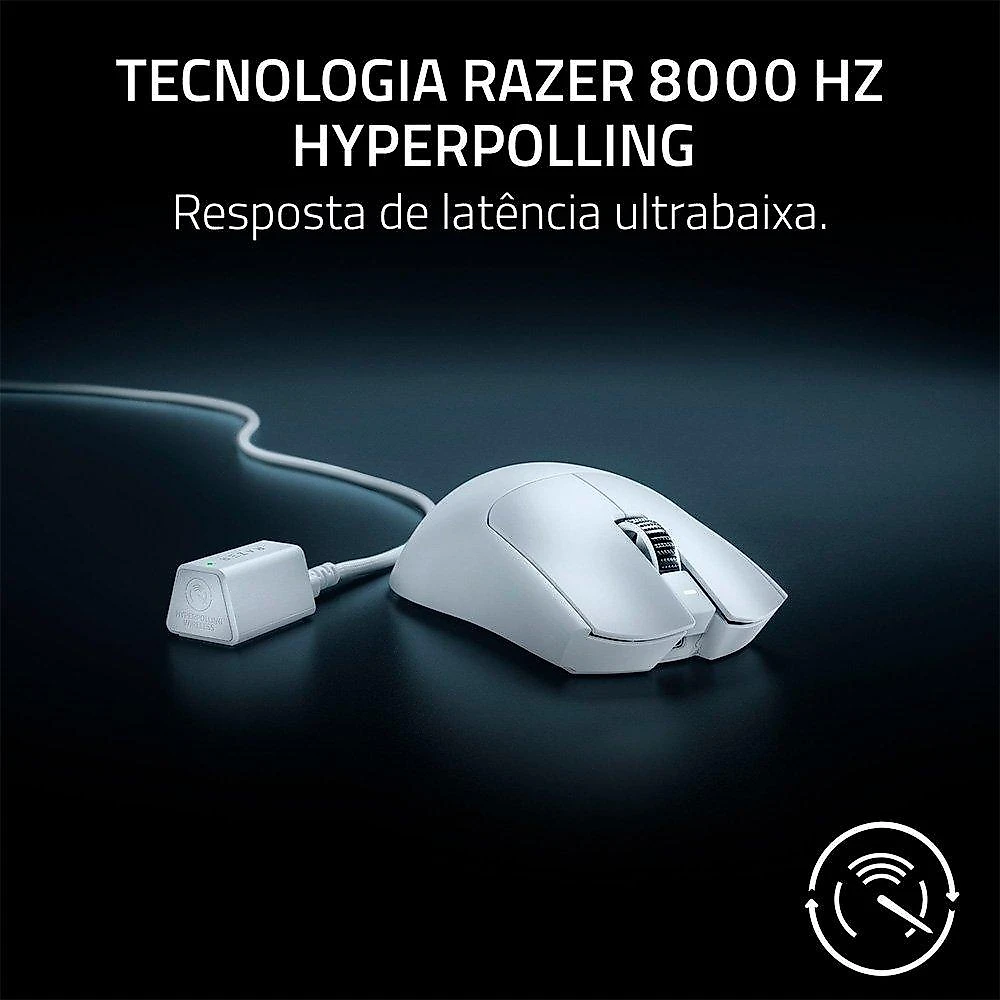 Mouse Gamer Sem Fio Razer Viper V3 Pro, 35000 DPI, Branco - RZ01-05120200-R3U1