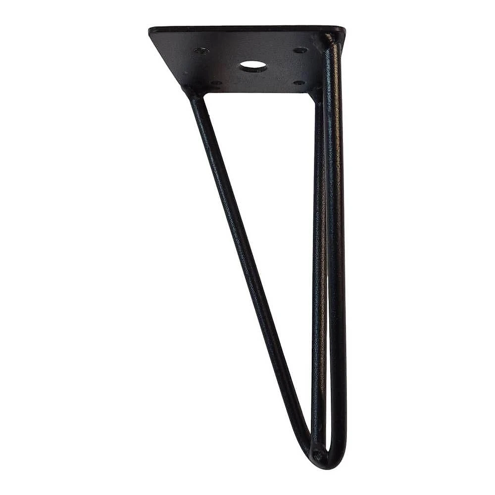 Kit 06 Pés Hairpin Legs 15cm Aramado De Aço Triplo Para Móveis E Estofados - Desk Design
