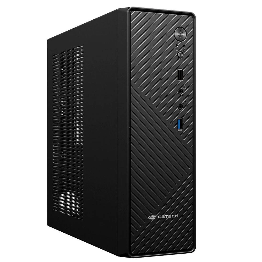 Gabinete Slim DT-200BK Micro ATX Aço com Fonte 200W SFX Preto C3tech