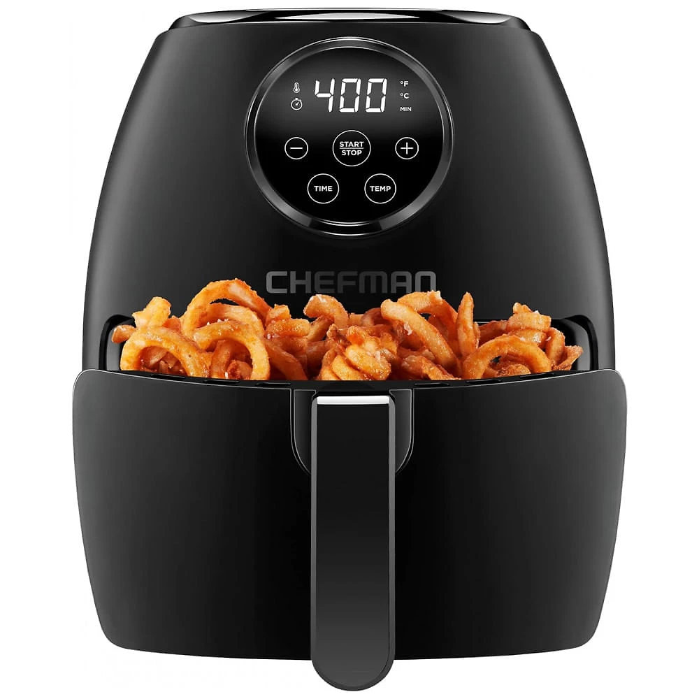 Fritadeira Elétrica AirFryer 3,6L com Painel Digital e Desligamento Automático, 110V, CHEFMAN, Preta
