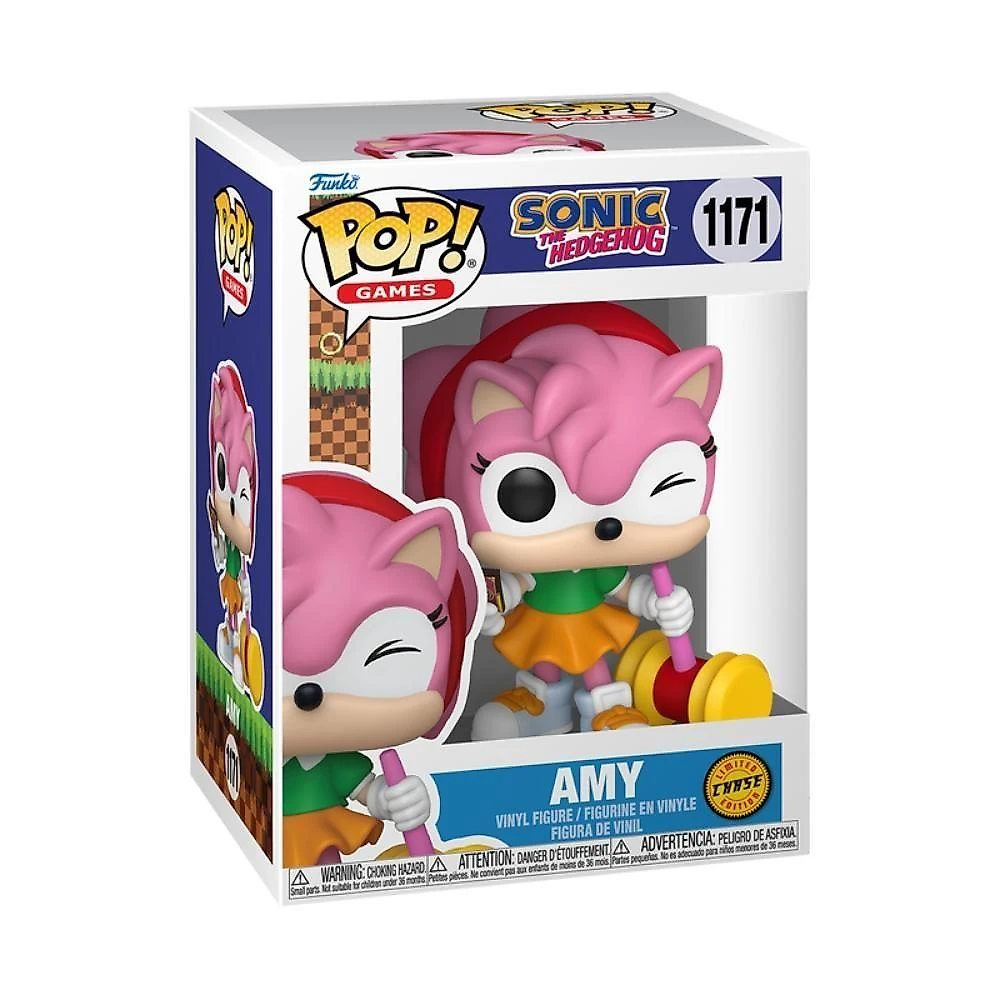 Boneco Funko Pop! Sonic The Hedgehog - Amy Rose Com Chase