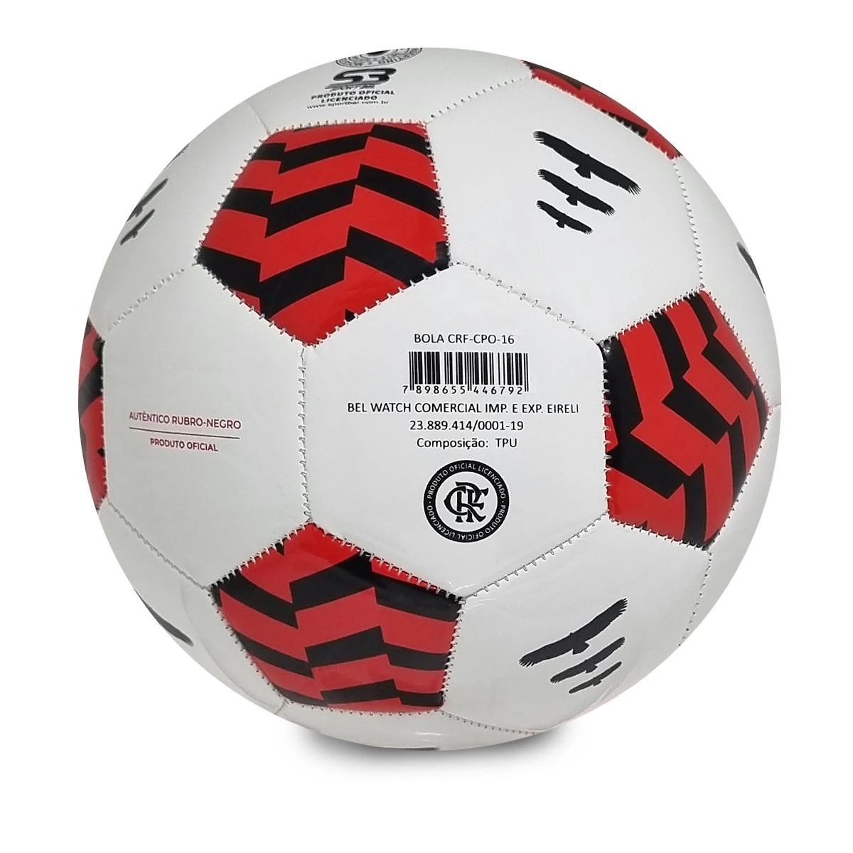 Miniatura Bola Oficial Flamengo Futebol De Campo Crf-Cpo-16 Licenciada