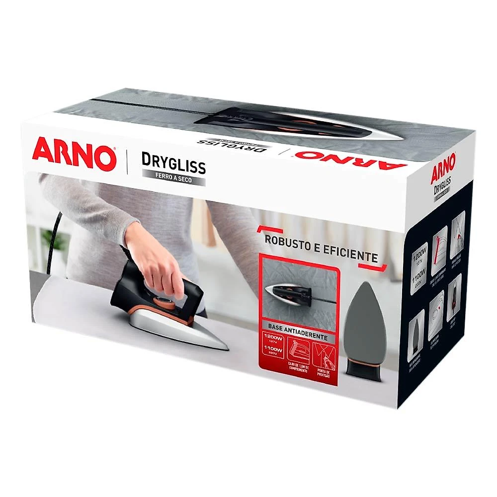 Ferro de Passar à Seco Drygliss FS31 Arno Preto 220V 220V