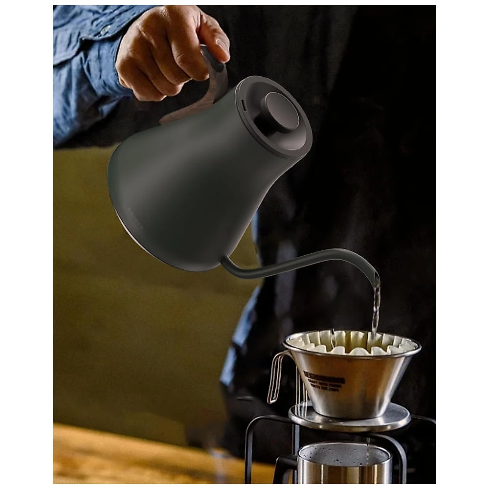 Chaleira elétrica pescoço de ganso Cocinare FLOW B9 0,9 L inox, display digital, 1500W, 110V, verde Delacroix