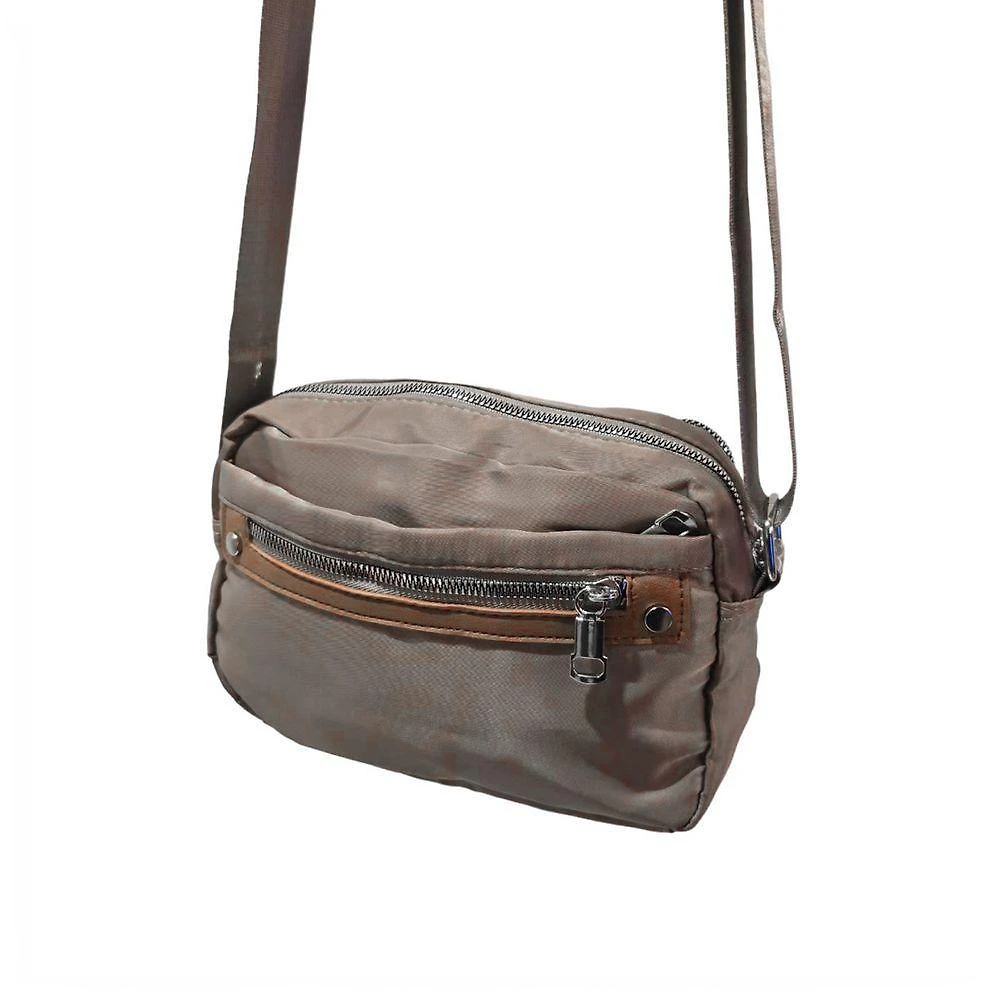 Pochete Bolsa Transversal Retangular Alça Ajustável Casual Lisa Cinza