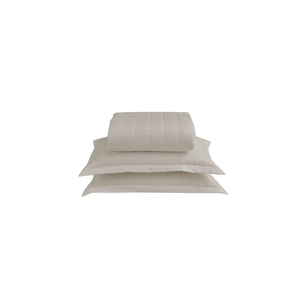 Kit Cobre Leito Matelado Dupla Face Soft 3 Peças Queen 100% Poliéster - Areia