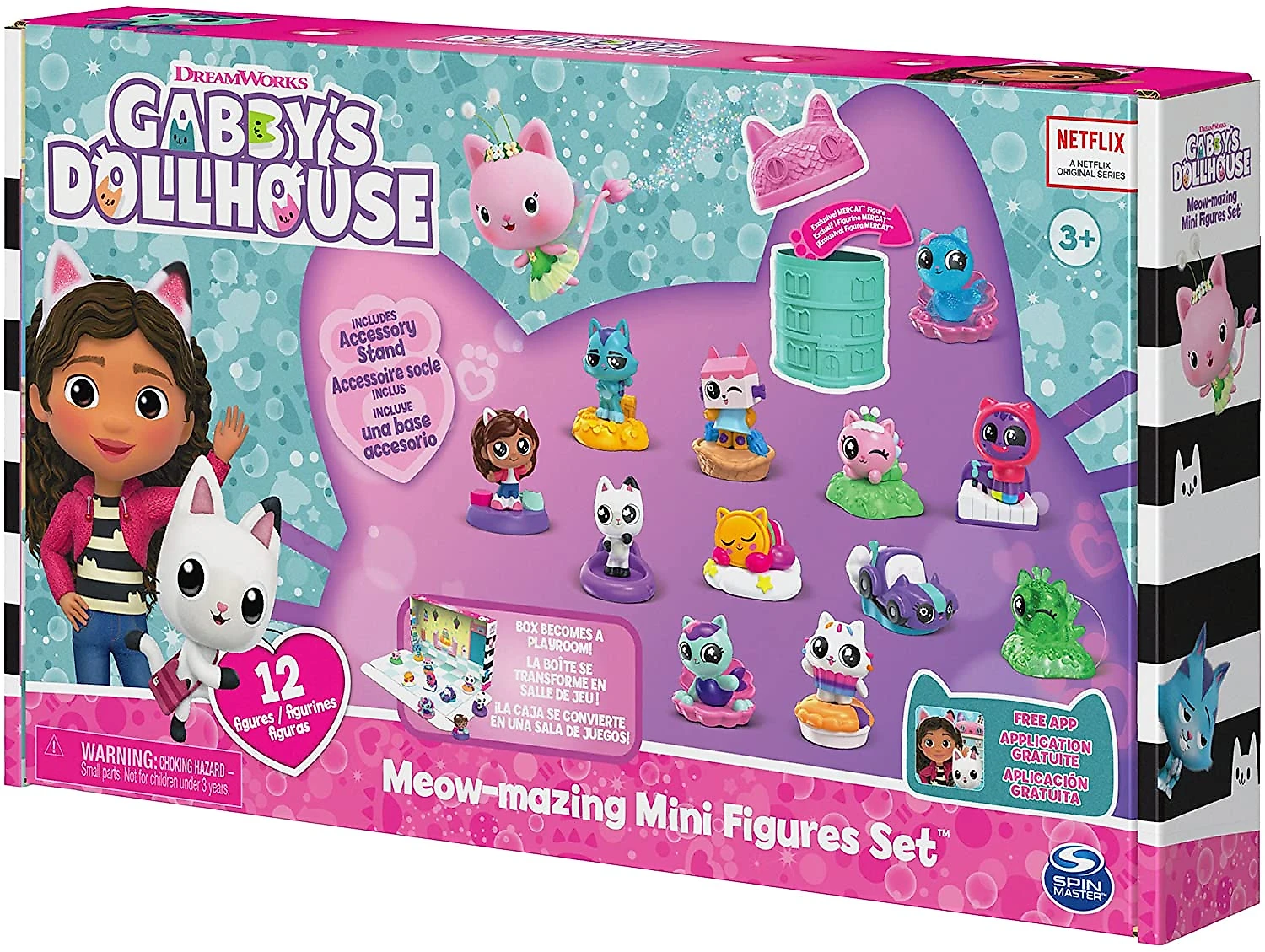Gabbys Dollhouse Gabby e sua Turma em Miniatura 12 Peças para Crianças a partir de 3 anos