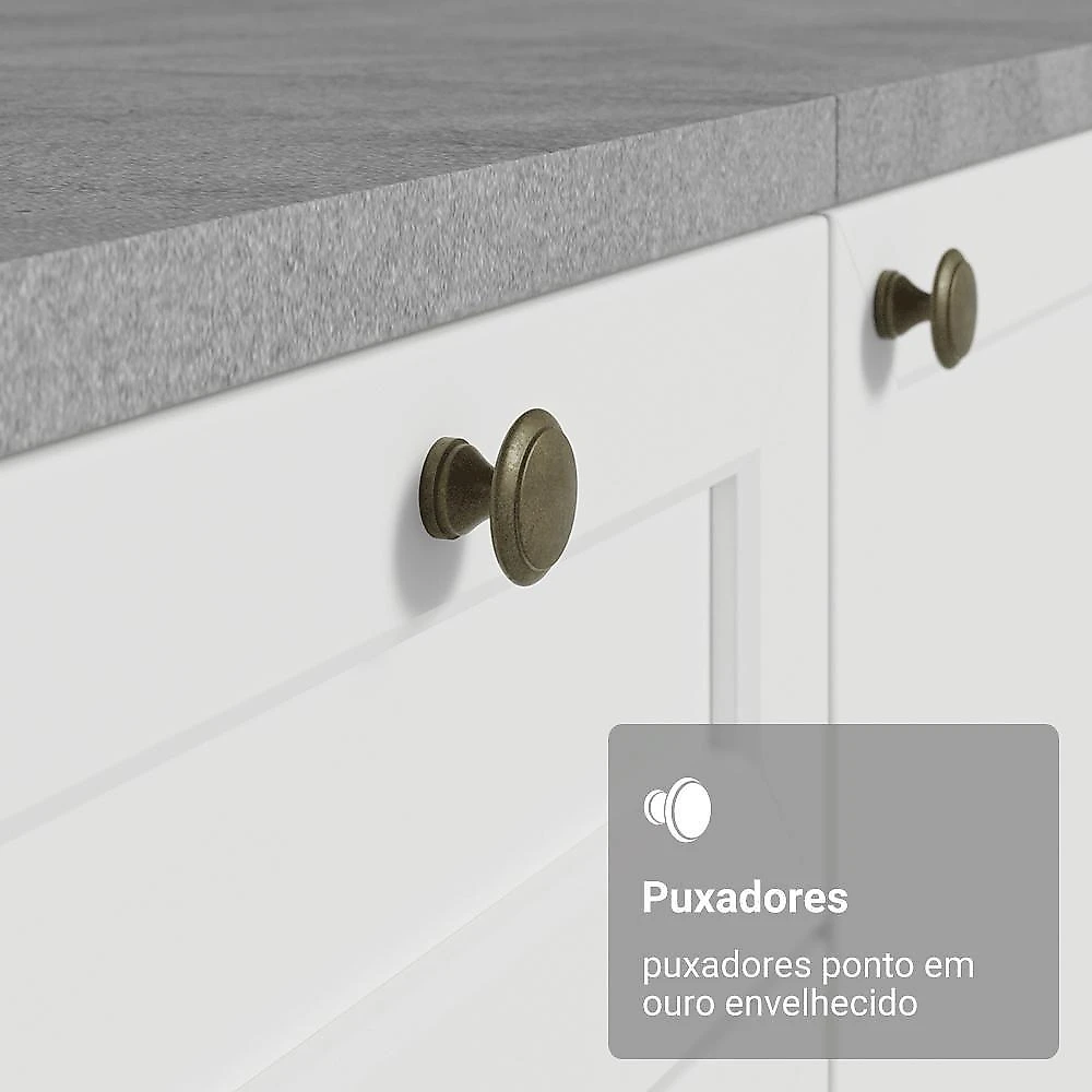 Cozinha Completa Vik 9 Portas 3 Gavetas MDP 270CM Madesa webcontinental-7891760207906