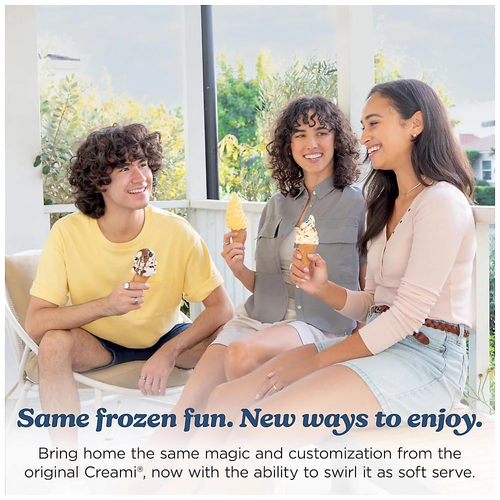 Sorveteira Ninja CREAMi Scoop & Swirl 13 em 1 NC701BL Soft Serve Azul-Marinho Residencial