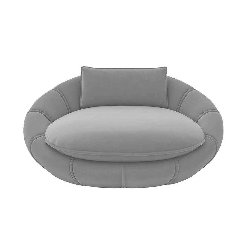 Caminha Pet Sallar Home Golden Poltrona Veludo Cinza Claro 78CM
