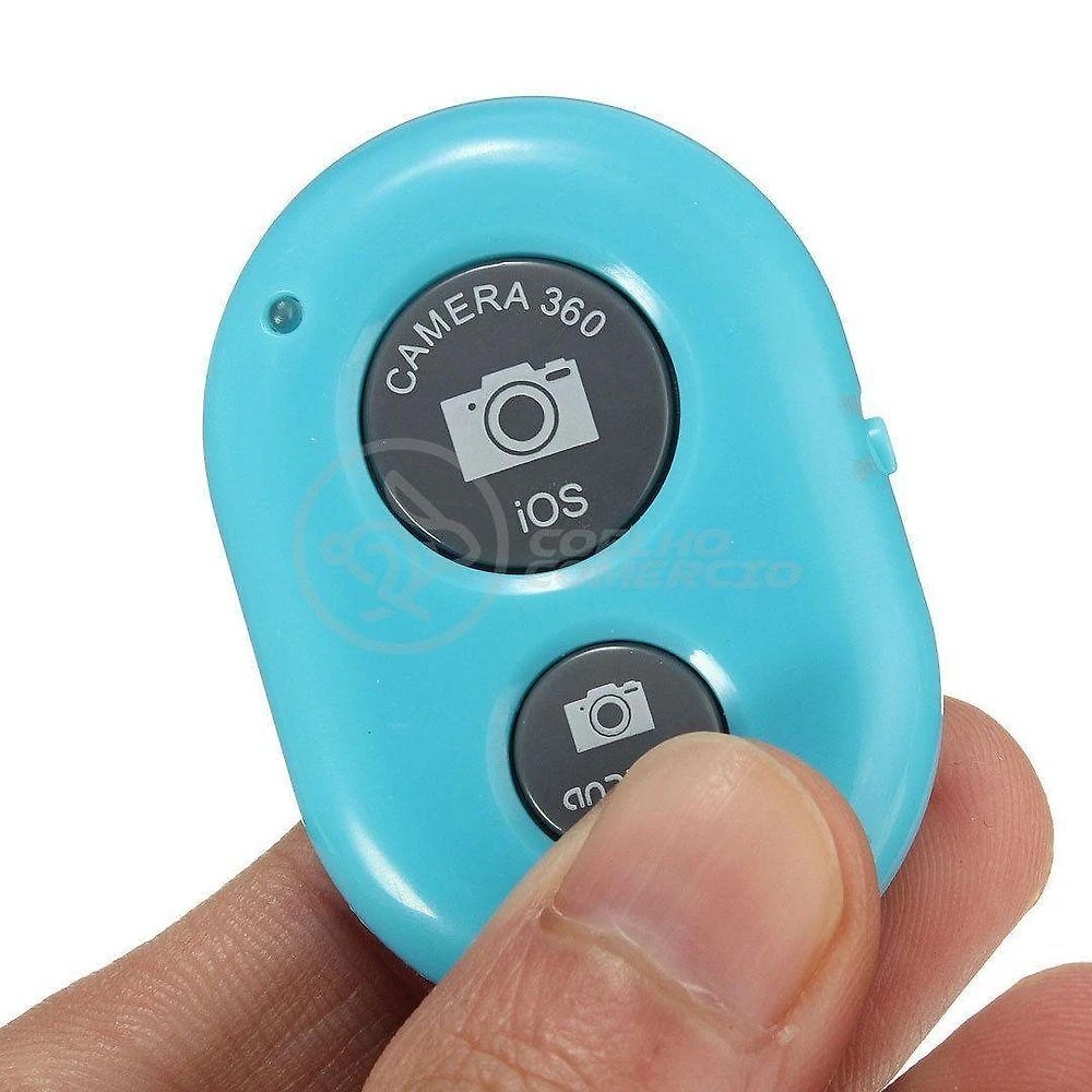 Controle Remoto Disparador De Fotos Bluetooth Selfie - Azul