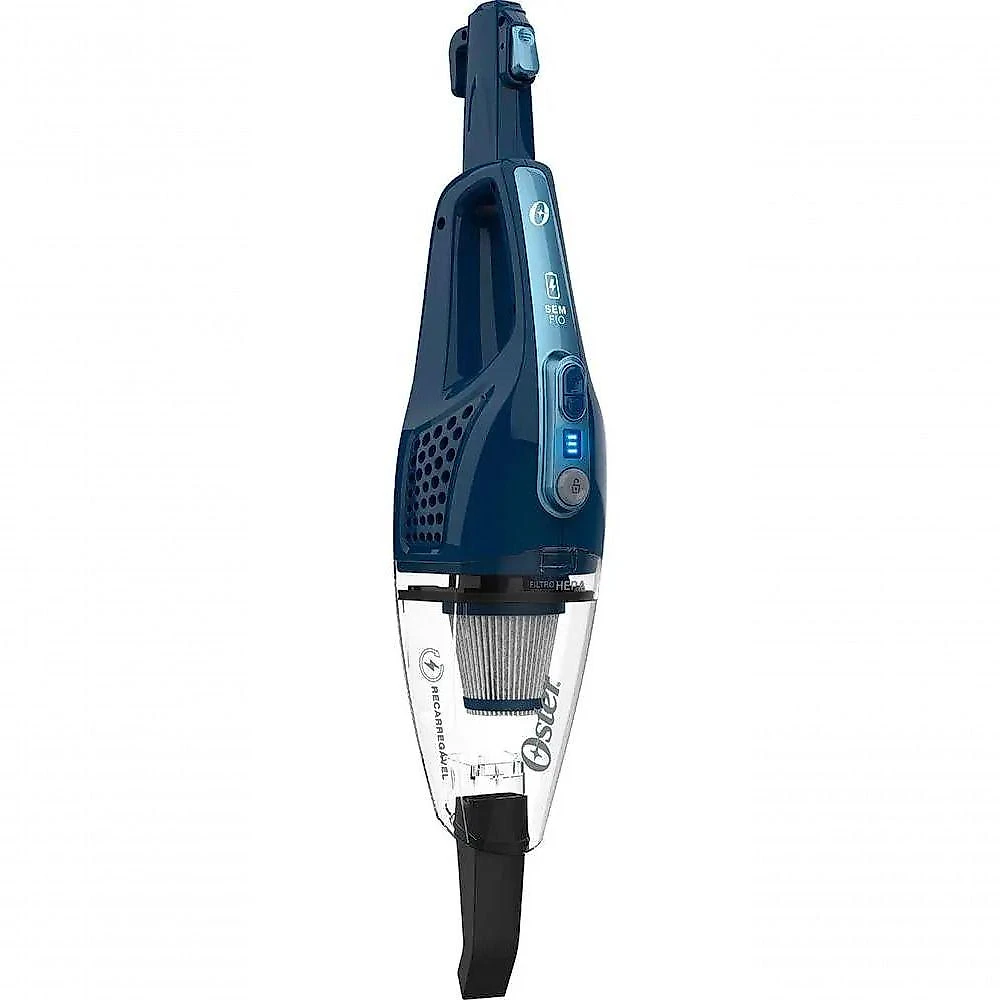 Aspirador de Po Vertical 3 em 1 sem Fio Oster OASP630 Azul Filtro HEPA Coletor 500ML Bivolt