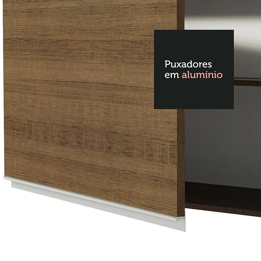 Armário de cozinha aéreo de canto 1 porta rustic glamy madesa