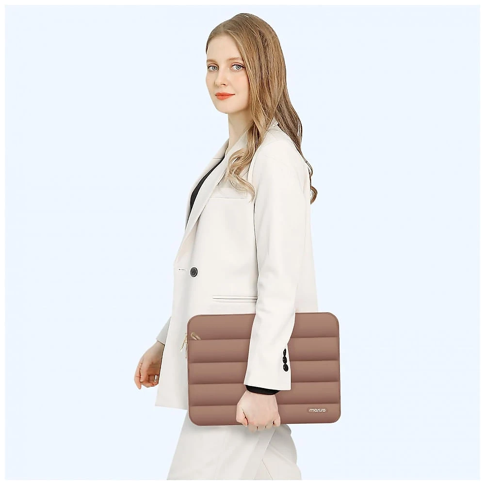 MOSISO Sleeve 13-13.3" para Laptop com Bolsa Pequena, Mocha, Compatível com MacBook Air/Pro, HP, Dell, Lenovo e ASUS