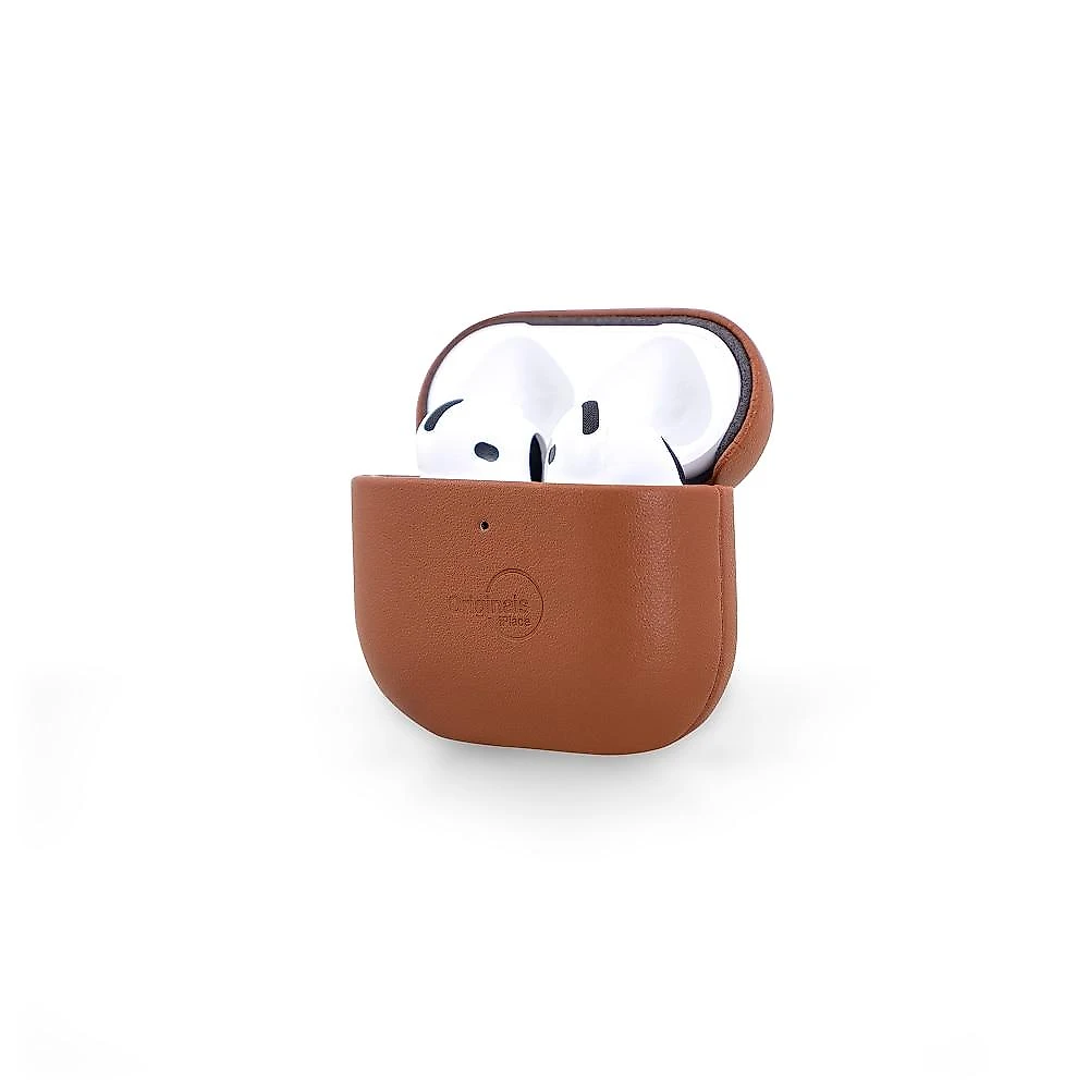 Case AirPods 4 em PU, Marrom, Originais iPlace
