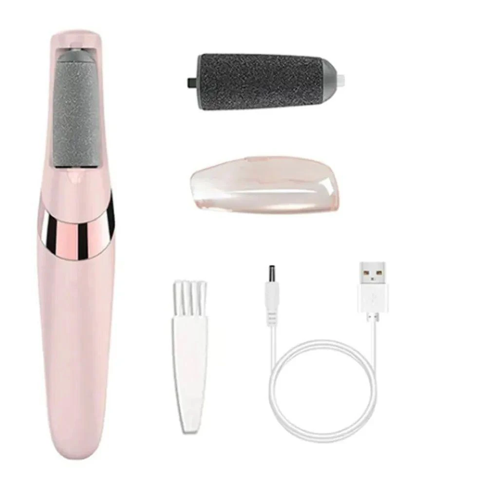 Removedor De Calos Portátil Lixa Elétrica Profissional Esfoliador Para Os Pés Recarregável Cor:rosa