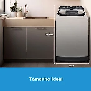 Lavadora de Roupas Midea Wave Agitator 13kg MA512W130A com Timer Digital, Filtro de Fiapos, Função Perfume+ e Sistema Power Mix Dispenser - Branca 110V