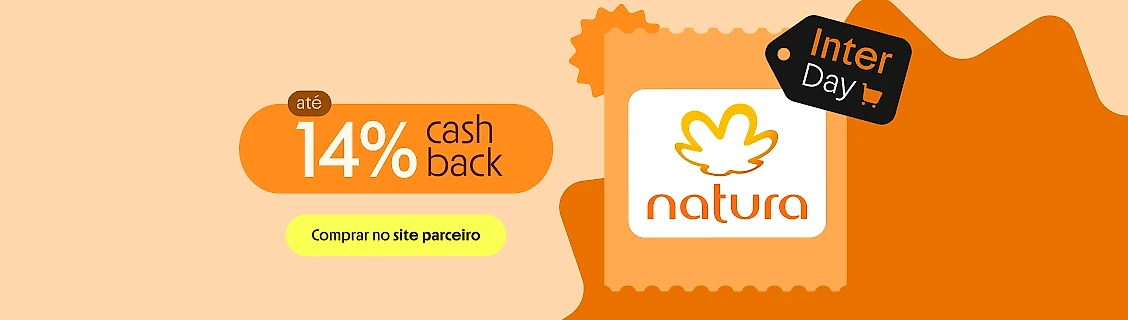 NATURA COM ATÉ 14% DE CASHBACK