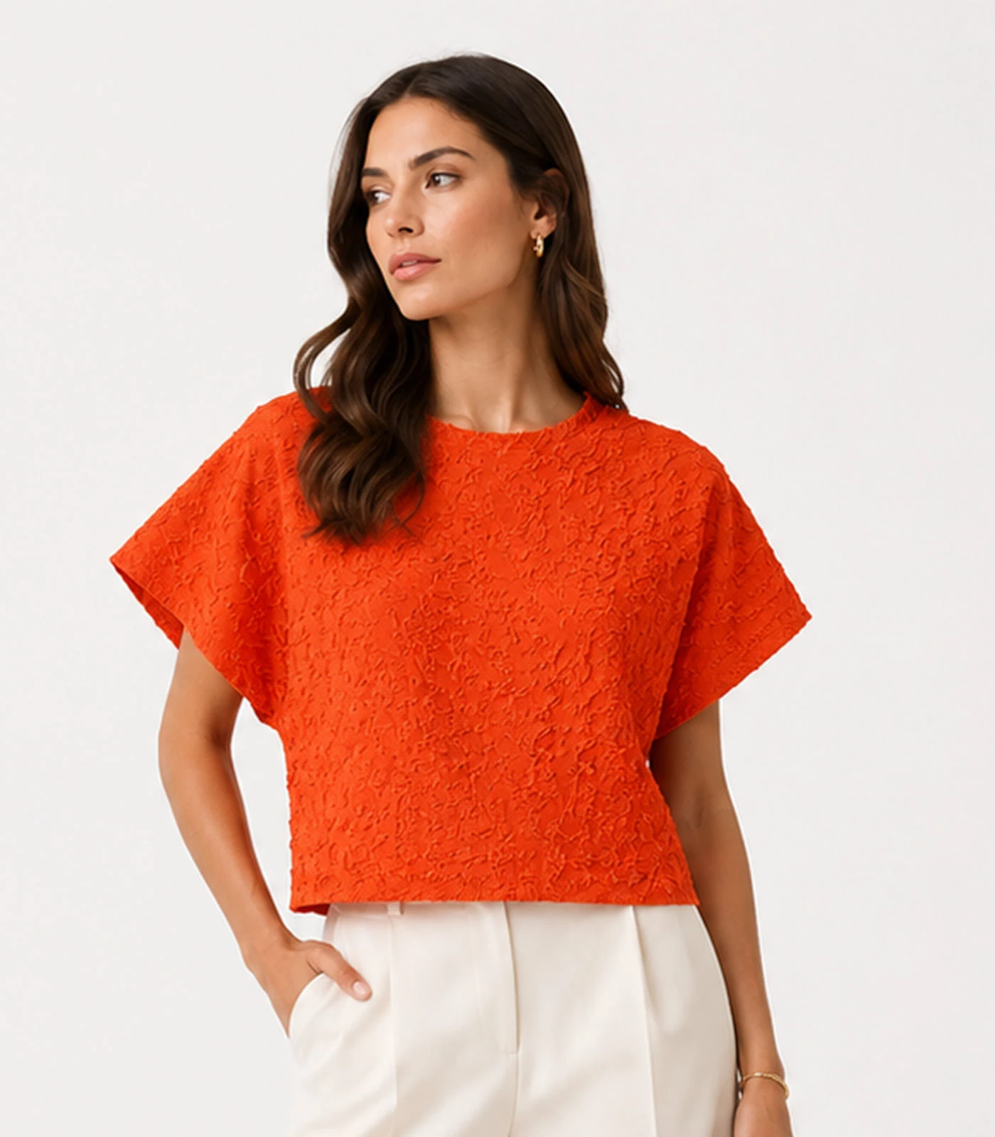 Blusa Feminina Em Malha Cocai Infinita Cor Laranja