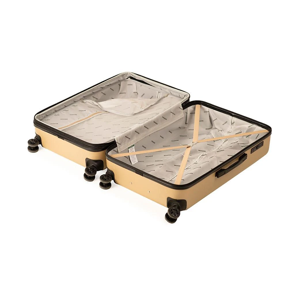 Mala de viagem grande 32kg abs 4 rodas turquia ii champagne g